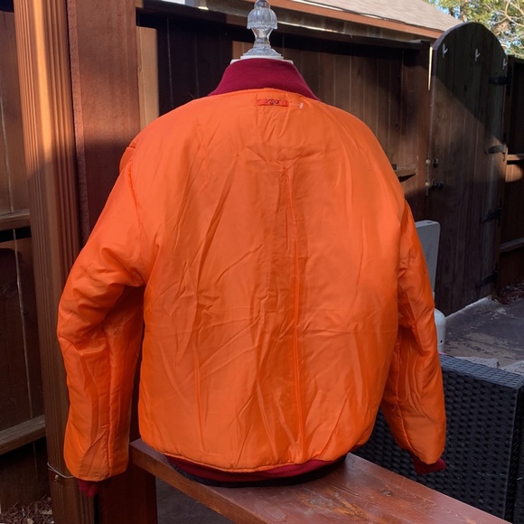 MA-1 reversible bomber jacket, size large in red NWT - Picture 7 of 7